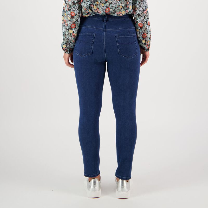 Vassalli Skinny Leg Ankle Grazer Jean With Side Waistband Elastic image number 1